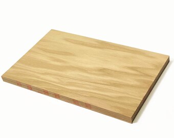 Red Oak Wood, Glowforge Ready, 6 Pack, 1/4th inch, 12”x19” Premium Grade A1, Two Sided, MDF Core, unfinished