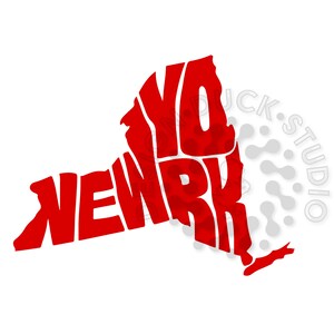 New York State Typography, New York State Map, New York Wordart, New York
