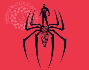 大いなる力には大いなる責任が伴う、スパイダーマン svg