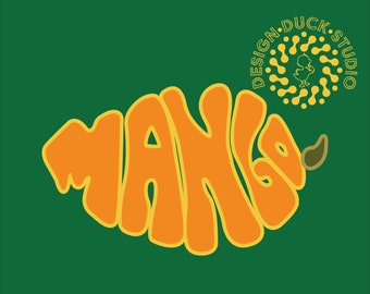 Monggo Lettering MANGO FONT SVG, Mango Alphabet Svg, Digital Download, Font Svg, Mango ...
