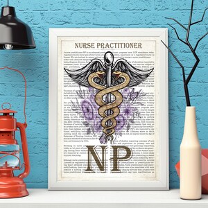 Digital NP Graduation Gift, Nurse Print, Nurse Decor ,NP with Flowers Print, Nurse Practitioner, Registered Nurse, Nurse Appreciation Gift