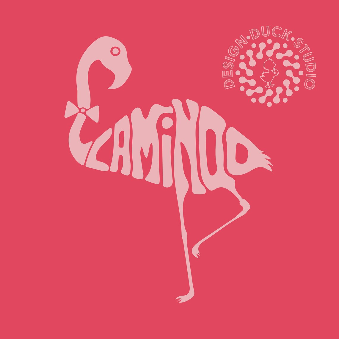 Flamingo Typography Word Art SVG Flamingo Shape Design | Etsy