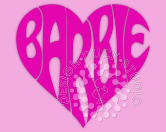 Barbi In heart, Come On Barbi Let's Go Party!, Digital File, Barbi Movie, Heart Shaped Design, Barbi Movie, Movie SVG Design, Cut file
