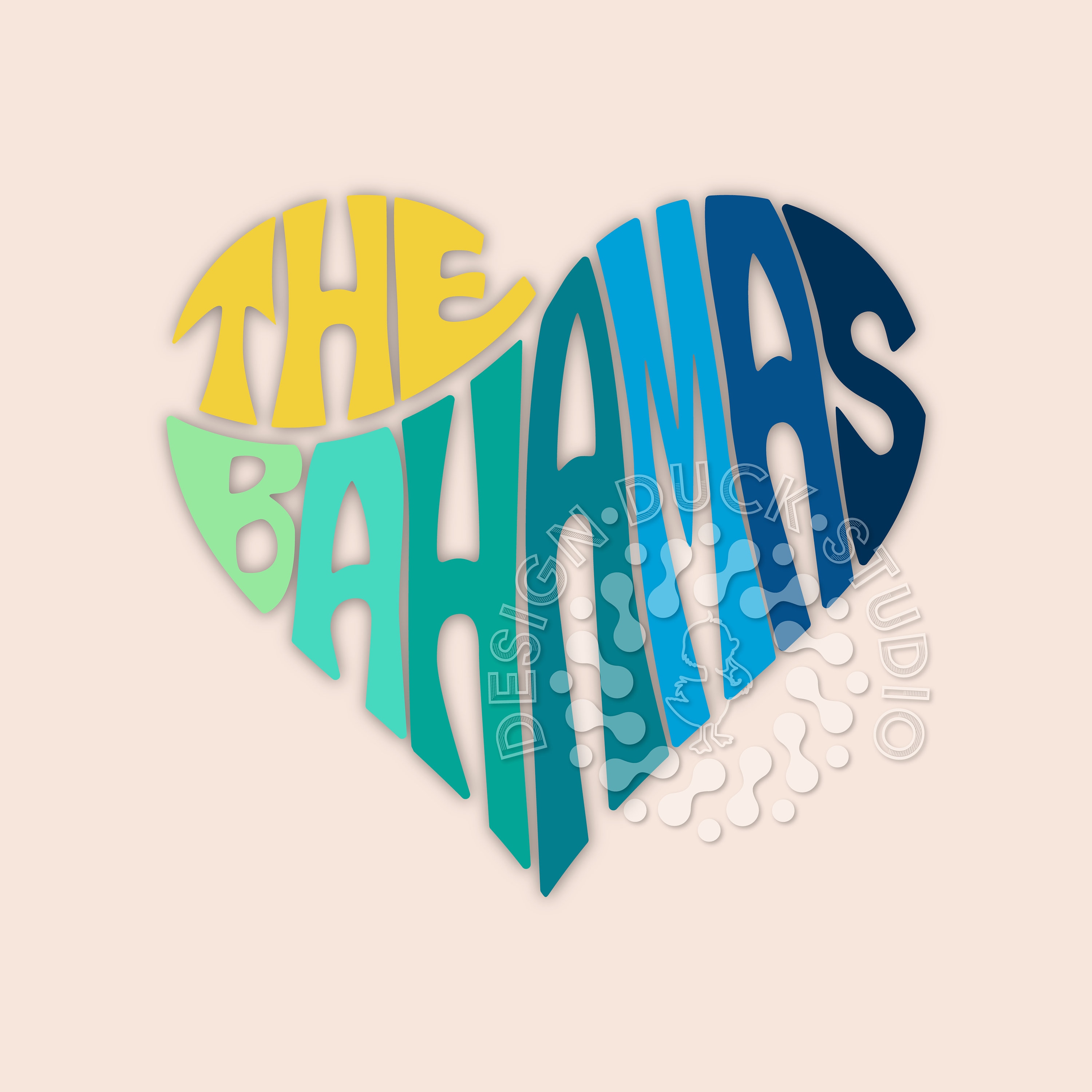 The Bahamas Word Art Typography, the Bahamas Digital Cut File, Svg Dxf