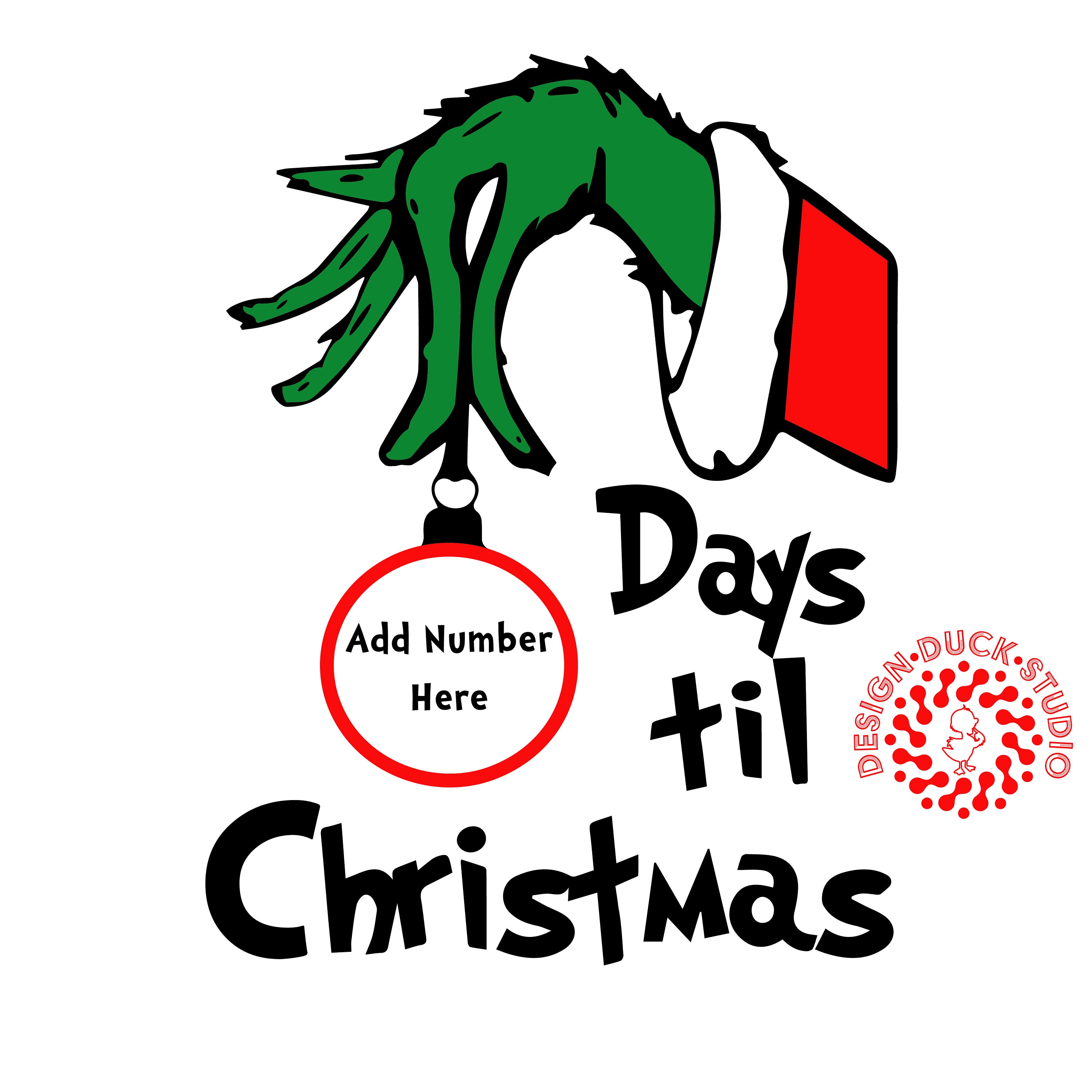 Christmas Countdown Svg, Days Til Christmas SVG, Hand With Ornament Svg