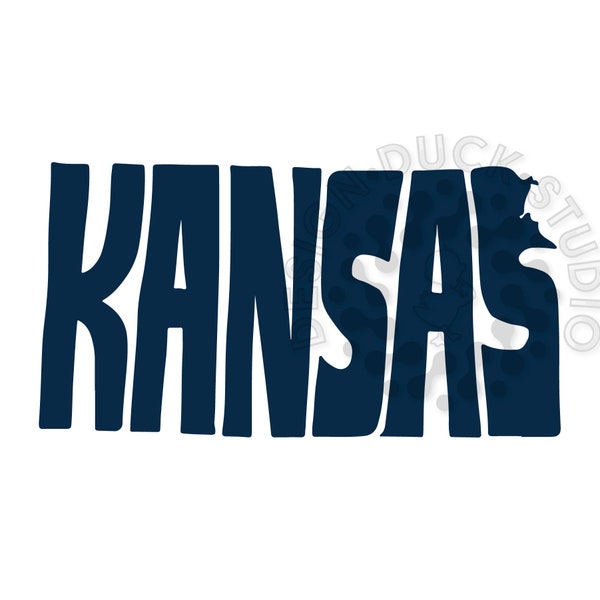 Kansas State Typography, Kansas State Map, Kansas Wordart, Kansas