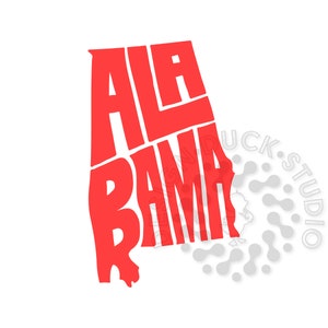 Alabama State Typografie, Alabama State Karte, Alabama Wortkunst, Alabama
