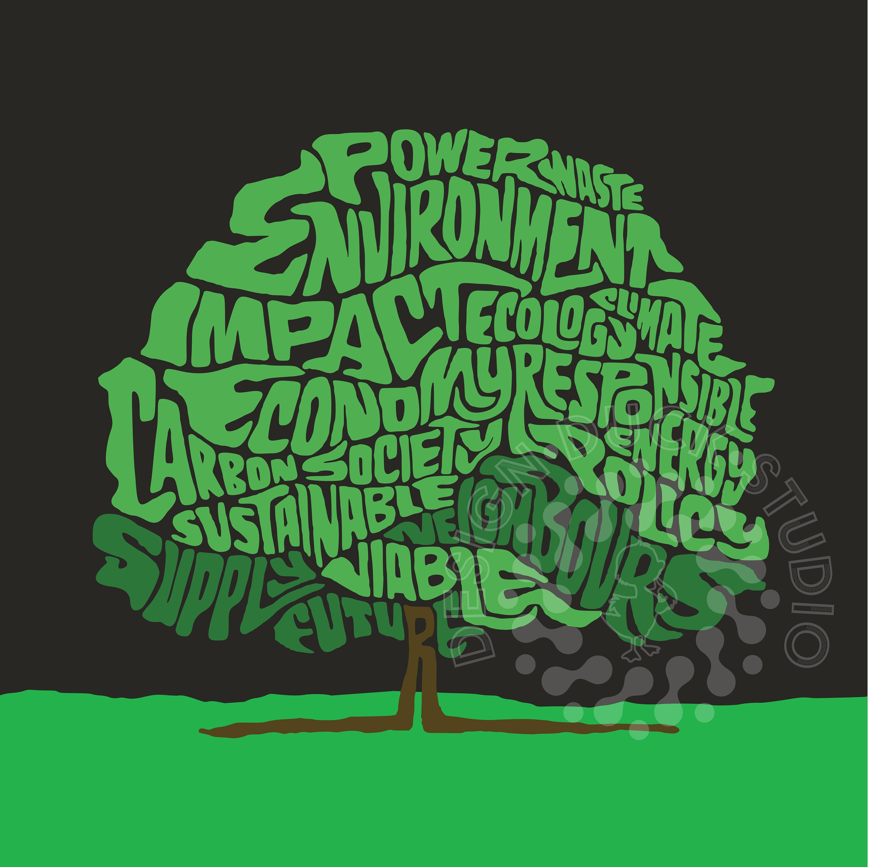 Tree Word Art Typography Tree SVG Tree Design Typography Design Tree