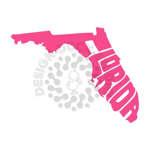 Florida State Typography, Florida State Map, Florida Word art, Florida
