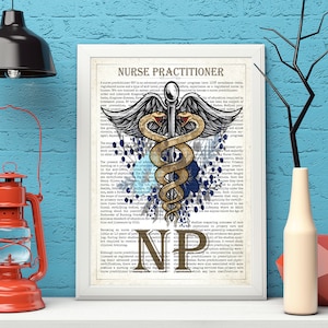 Digital NP Graduation Gift, Nurse Print, Nurse Decor ,NP with Flowers Print, Nurse Practitioner, Registered Nurse, Nurse Appreciation Gift