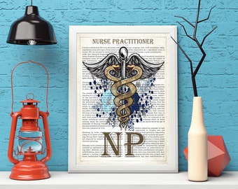 Digital NP Graduation Gift, Nurse Print, Nurse Decor ,NP with Flowers Print, Nurse Practitioner, Registered Nurse, Nurse Appreciation Gift