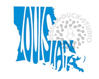 Louisiana typografi, Louisiana statsformad konst, Louisiana ordkonst typografi form