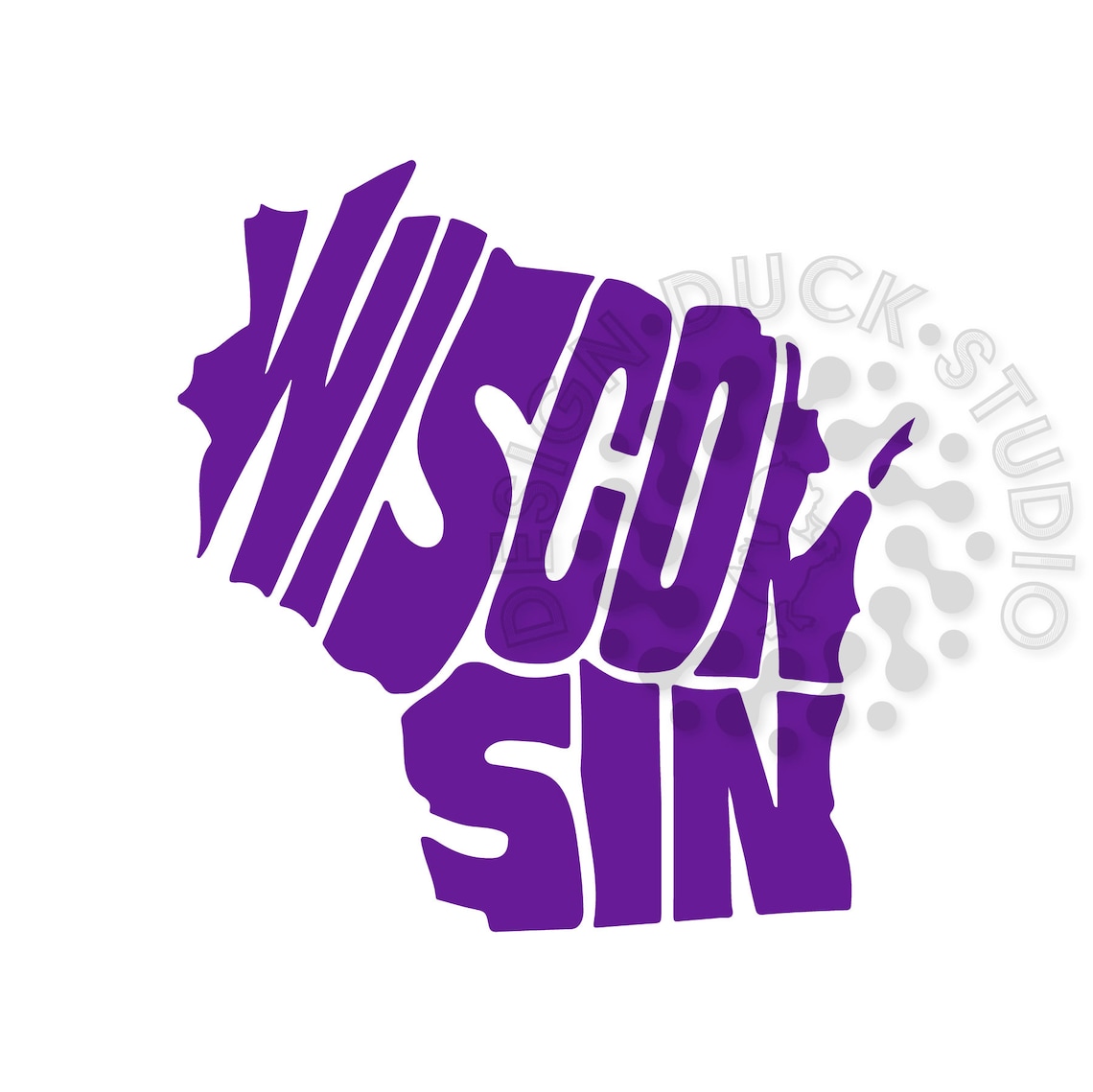 Wisconsin Typography, Wisconsin State Shape Art, Wisconsin Word Art
