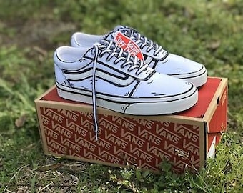 cartoon custom vans