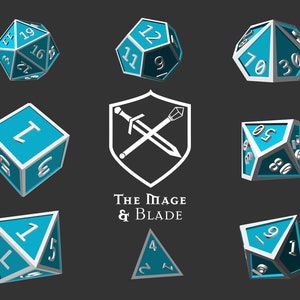 Menlo Dice Set - Inverse |  3D Model  |  STL Format