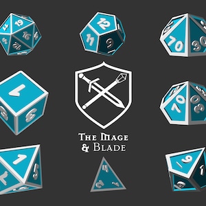 Fredoka Dice Set - Inverse  |  3D Model  |  STL Format