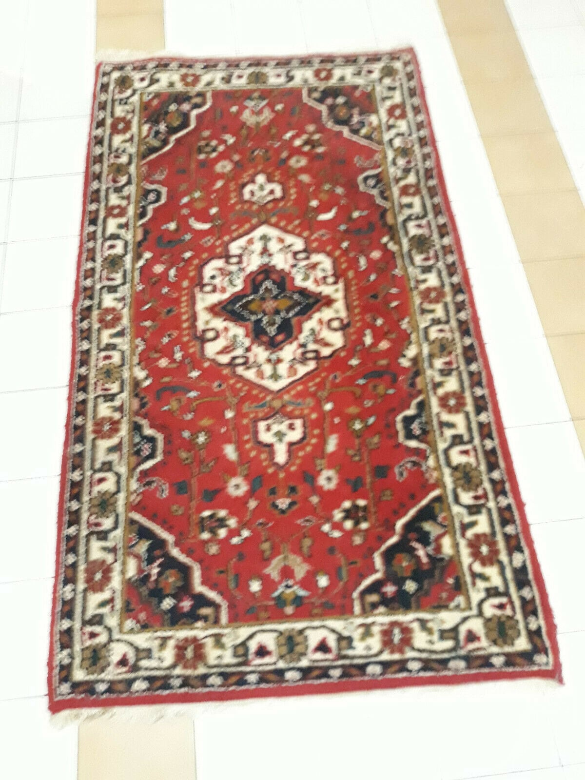 Tapis Anciens en Laine Fait Main - 164x 91 cm -Indien