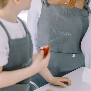 Adult apron slate blue image 1