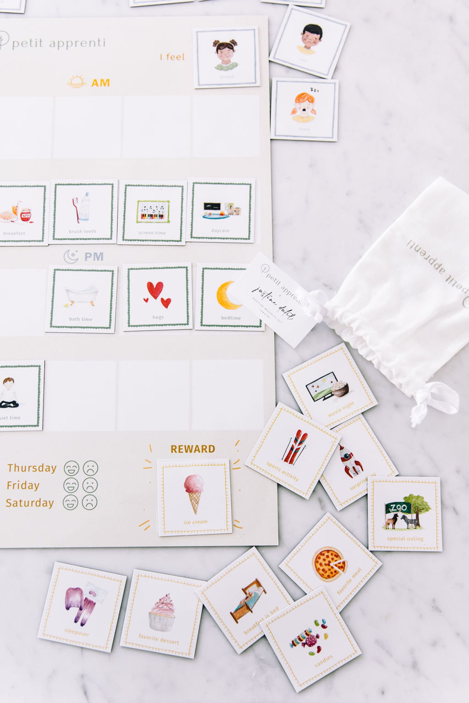 Magnetic Routine & Motivation Chart 60 Magnets - Etsy