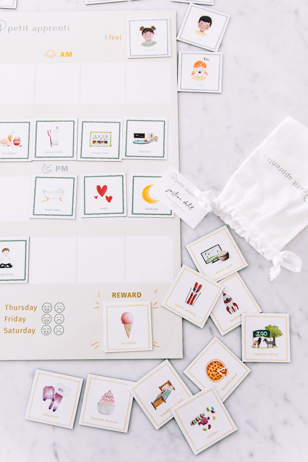 Magnetic Routine & Motivation Chart 60 Magnets - Etsy