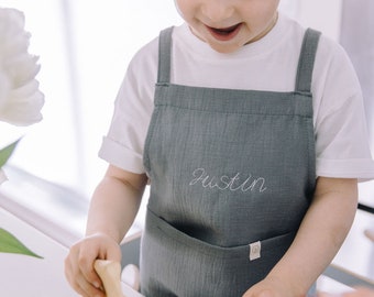 Children's apron | slate blue