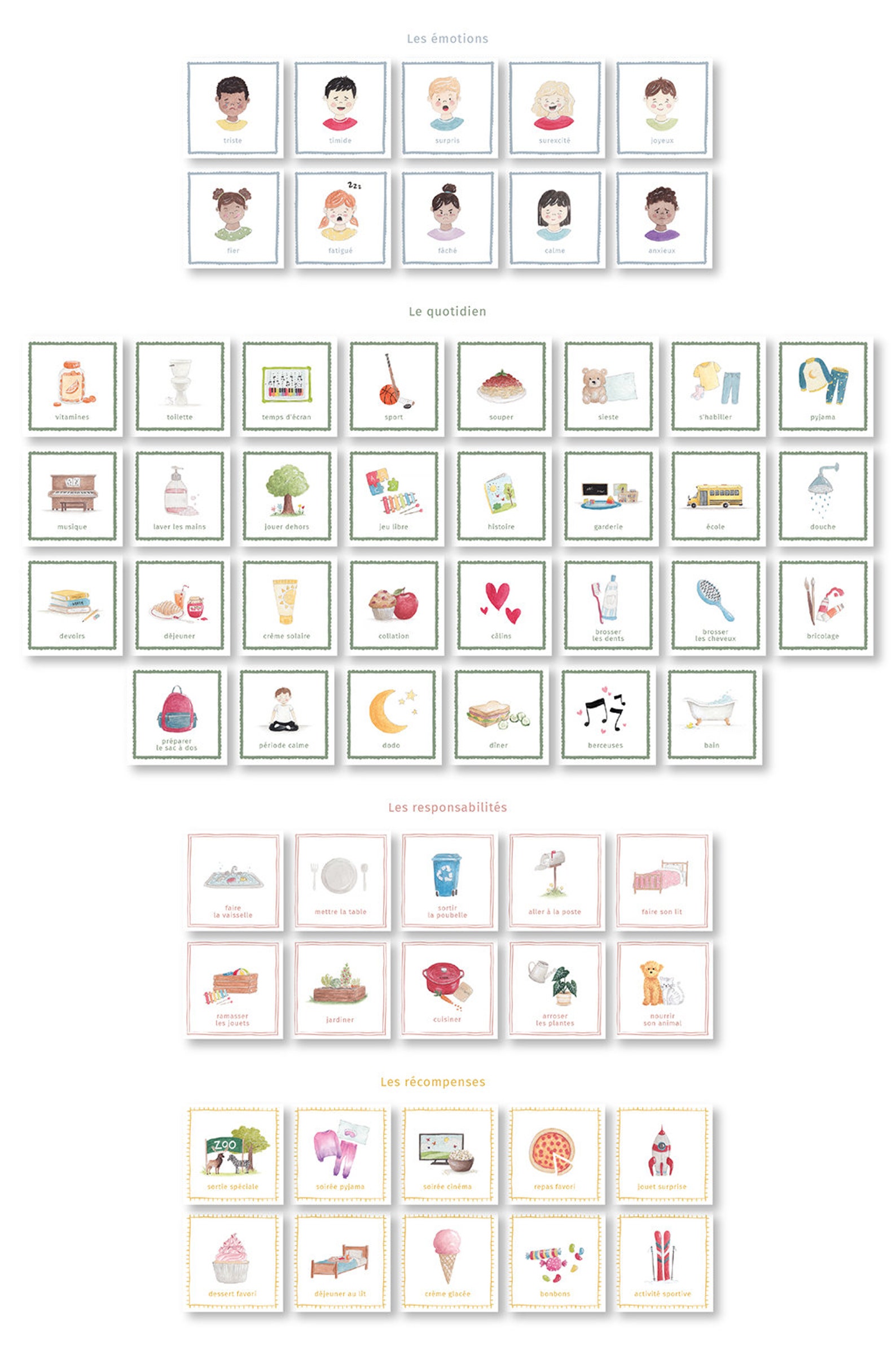 Magnetic Routine & Motivation Chart 60 Magnets - Etsy