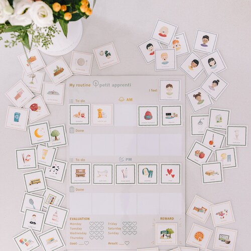 Magnetic Routine & Motivation Chart 60 Magnets - Etsy