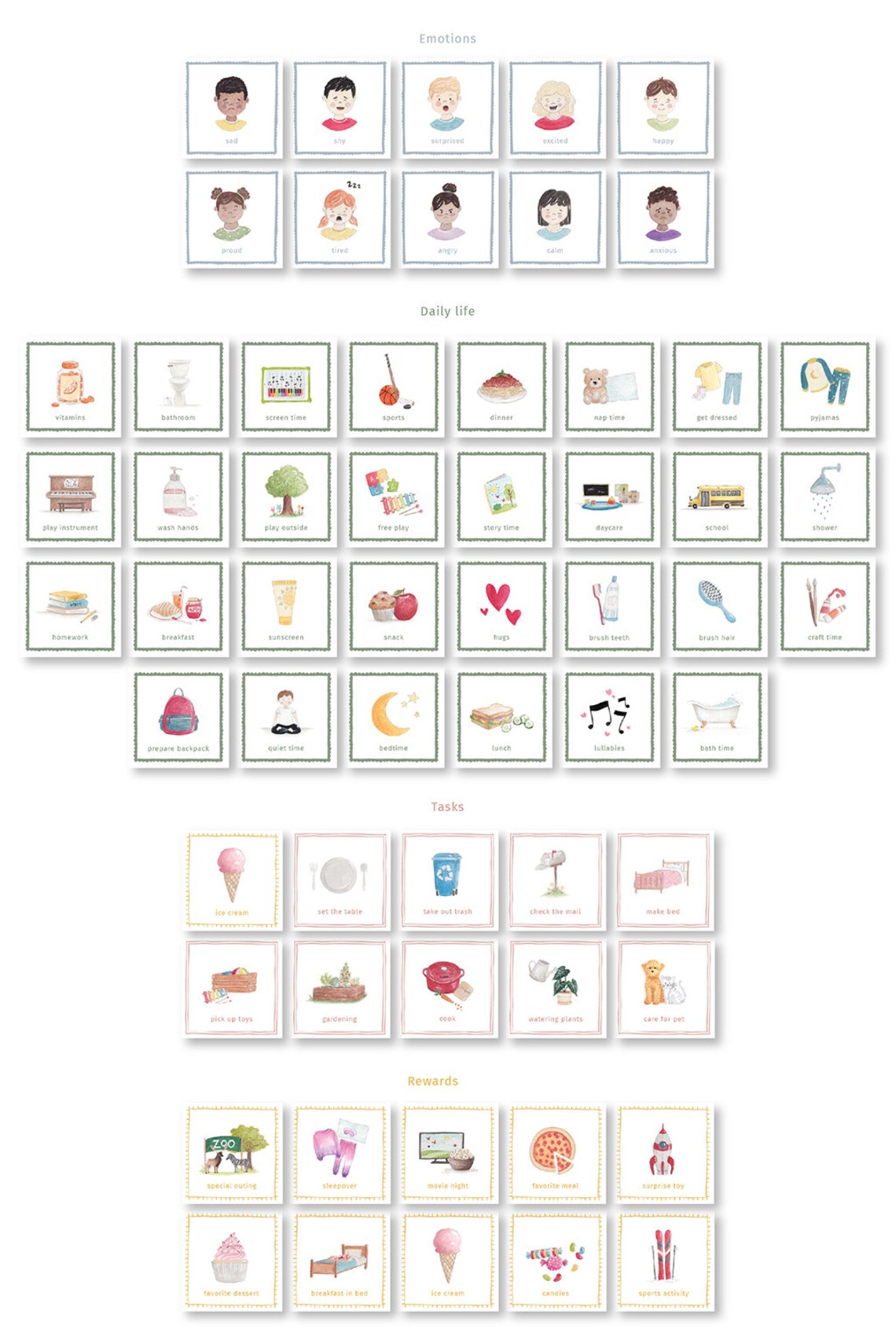 Magnetic Routine & Motivation Chart 60 Magnets - Etsy