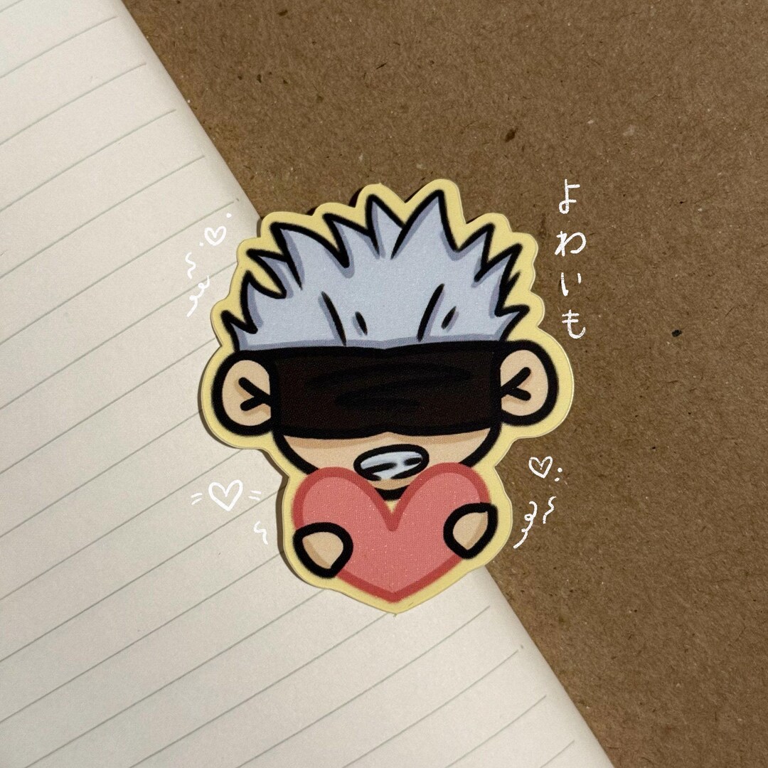 Heart Gojo Vinyl JJK Sticker | Waterproof & Durable | Matte - Etsy