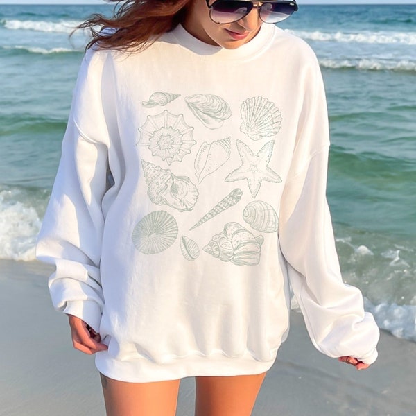 Ocean Inspired Style Old Money Aesthetic Beachy Sweatshirt Mermaidcore Ocean Animal Shirt Clean Girl Aesthetic Beachy Shirts