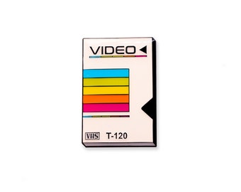 VHS Tape Sleeve Enamel Pin: Retro Style Accessory for the Modern Era
