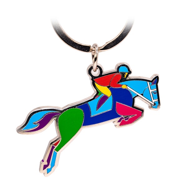 Springende Reiter Schlüsselanhänger - Perfektes Geschenk für Pferdeliebhaber