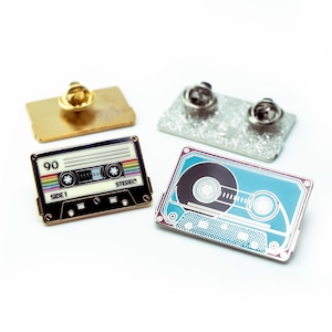 Retro Cassette Tape Enamel Pin Bundle