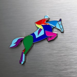 Equestrian Elegance Enamel Magnet