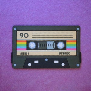 Cassette Tape Iron-On Patch: Retro 90s Throwback Vibes