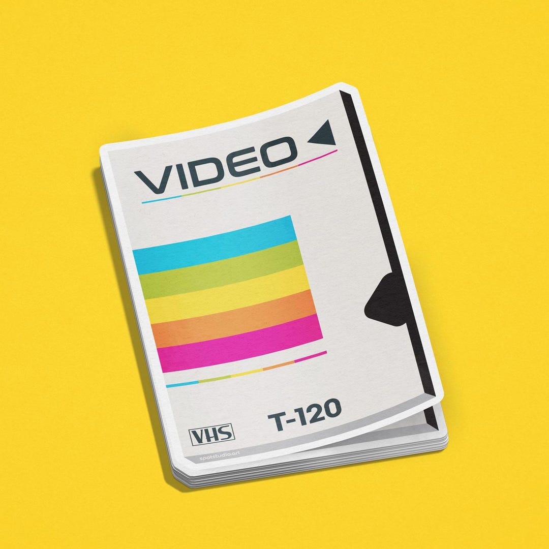 Vhs Sticker Retro VHS Tape Vinyl Sticker Set (pack of 3) - Etsy