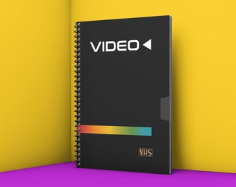 Black VHS Tape Sleeve Notebook: A Blast from the Past
