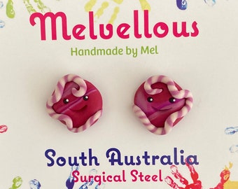 Placenta studs design two  Melvellous earrings medical midwife