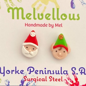 Puces d'oreilles Père Noël et lutin de Noël Melvellous