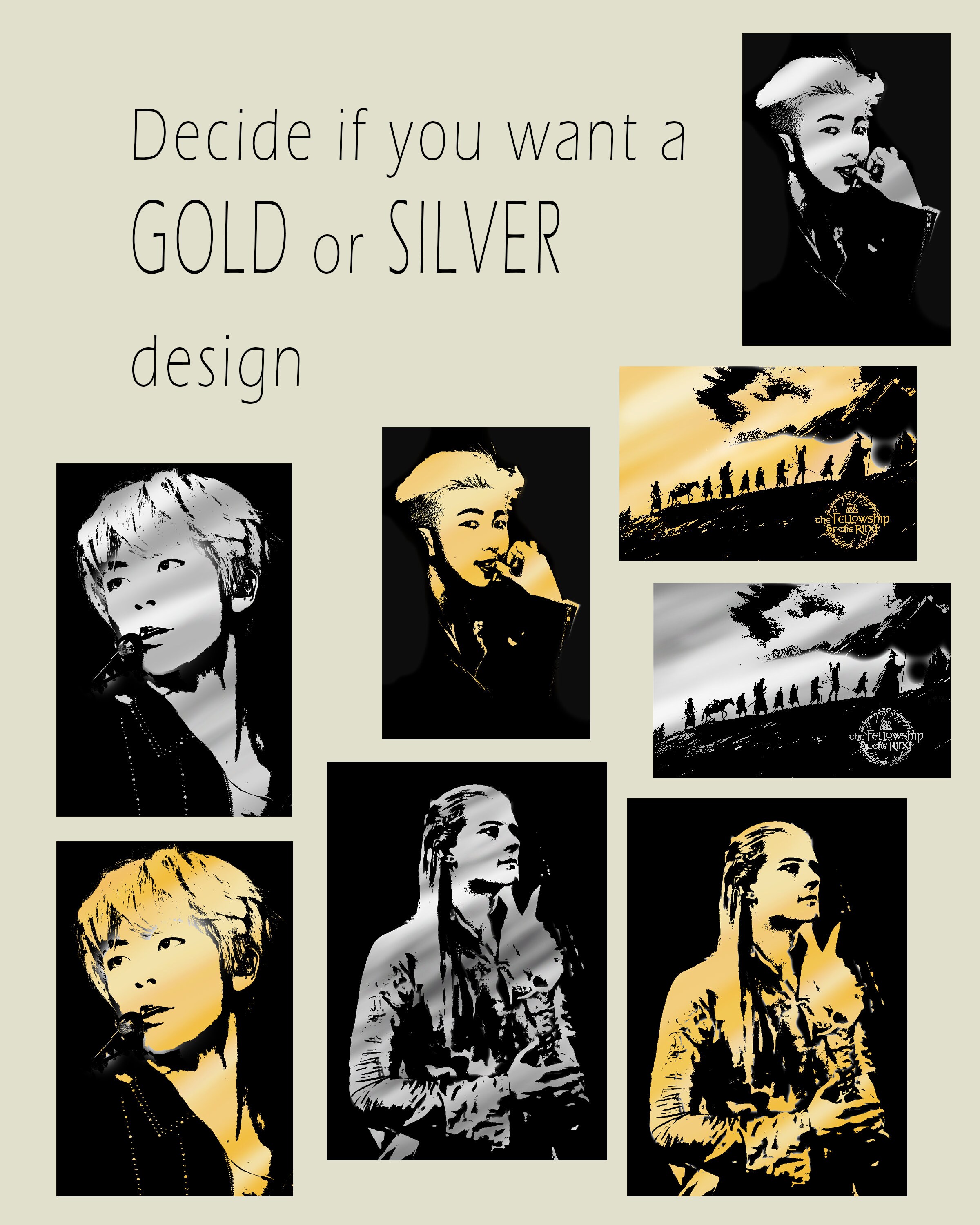 COMMISSIONS Metallic Foil Scratch Art Gold & Silver Etsy