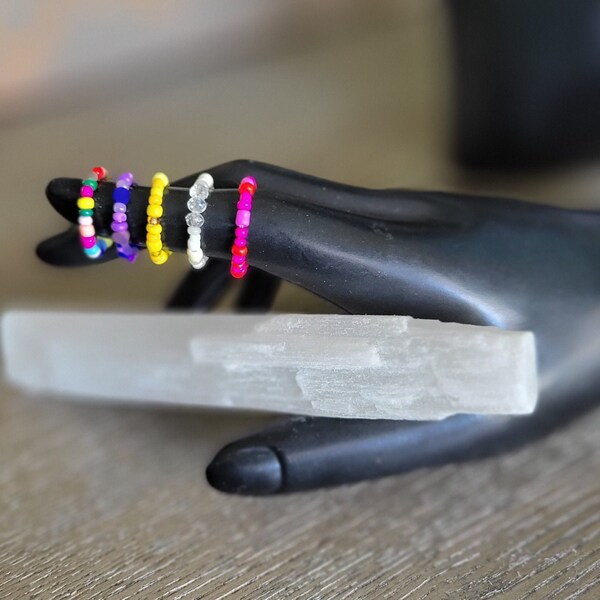 Silver Bead Stretch Toe Ring main image 1