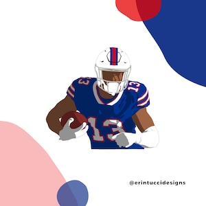 Gabriel Davis Sticker, Buffalo Bills, Buffalo Bills stickers, Bills Stickers, NFL
