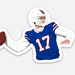 Josh Allen Sticker, Buffalo Bills, Buffalo Bills stickers, Bills Stickers, NFL