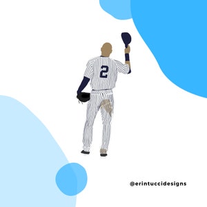 Derek Jeter Sticker, New York Yankees, New York Yankees Sticker, Yankees Baseball, MLB