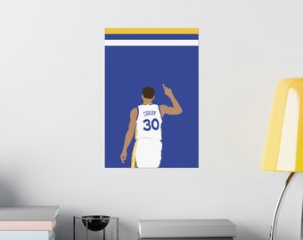 Steph Curry Matte Vertical Poster, Golden State Warriors Poster, Curry Poster, GSW, Warriors Poster