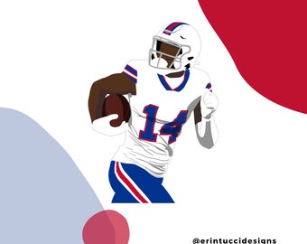 Stefon Diggs Sticker, Buffalo Bills, Buffalo Bills stickers, Bills Stickers, NFL