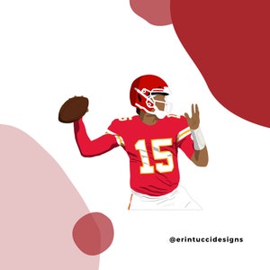 Patrick Mahomes Sticker, Kansas City Chiefs, Kansas City Chiefs stickers, Chiefs Stickers, Kansas City Stickers, nfl, KC Chiefs