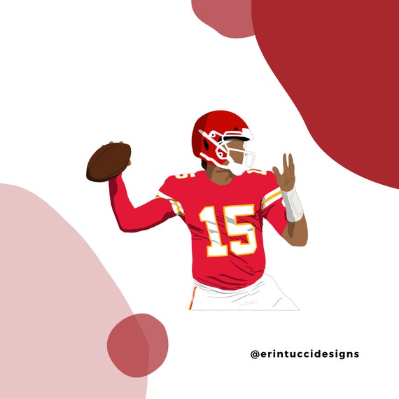 Patrick Mahomes Sticker, Kansas City Chiefs, Kansas City Chiefs Stickers, Chiefs  Stickers, Kansas City Stickers, NFL, KC Chiefs 