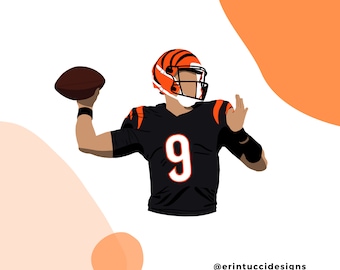 CLEARANCE // Joe Burrow Sticker, Cincinnati Bengals, Cincinnati Bengals stickers, Bengals Stickers, Cincinnati Stickers, NFL sticker