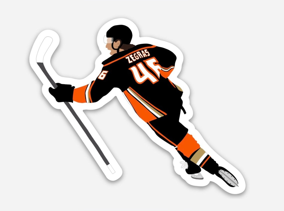 Trevor Zegras Anaheim Ducks Autographed Reverse Retro Logo Mini Wood Hockey  Stick